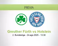 Pronóstico Greuther Fürth Holstein (24 agosto 2025)