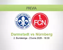 Pronóstico Darmstadt Nürnberg (23 enero 2026)