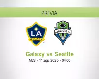 Pronóstico Galaxy Seattle (10 agosto 2025)