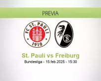 Pronóstico St. Pauli Freiburg (15 febrero 2025)