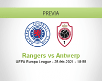 Pronóstico Rangers Antwerp (25 febrero 2021)