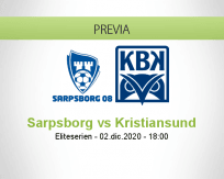 Pronóstico Sarpsborg Kristiansund (02 diciembre 2020)