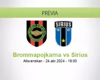 Pronóstico Brommapojkarna Sirius (24 abril 2024)
