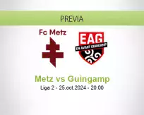 Pronóstico Metz Guingamp (25 octubre 2024)