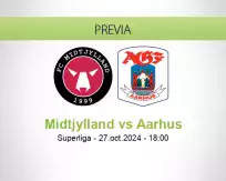 Pronóstico Midtjylland Aarhus (27 octubre 2024)