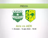 Pronóstico Aris AEK (14 abril 2024)