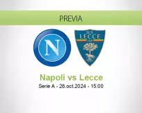 Pronóstico Napoli Lecce (26 octubre 2024)