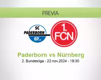 Pronóstico Paderborn Nürnberg (22 noviembre 2024)