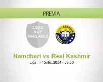 Pronóstico Namdhari Real Kashmir (15 diciembre 2024)