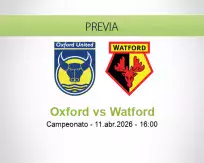 Pronóstico Oxford Watford (11 abril 2026)