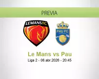 Pronóstico Le Mans Pau (06 abril 2026)