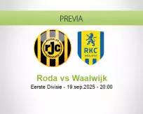 Pronóstico Roda Waalwijk (19 septiembre 2025)