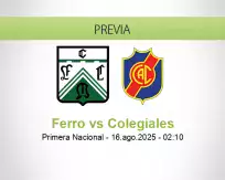 Pronóstico Ferro Colegiales (15 agosto 2025)