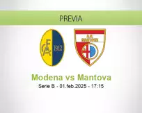 Pronóstico Modena Mantova (01 febrero 2025)