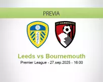 Pronóstico Leeds Bournemouth (27 septiembre 2025)