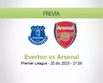 Pronóstico Everton Arsenal (20 diciembre 2025)