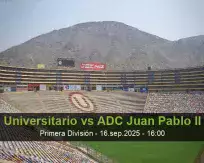 Pronóstico Universitario ADC Juan Pablo II (16 septiembre 2025)