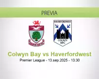 Pronóstico Colwyn Bay Haverfordwest (13 septiembre 2025)