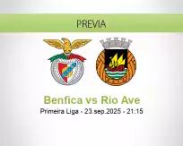 Pronóstico Benfica Rio Ave (23 septiembre 2025)
