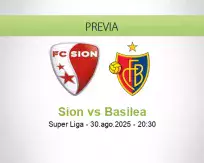 Pronóstico Sion Basilea (30 agosto 2025)