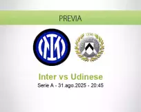 Pronóstico Inter Udinese (31 agosto 2025)