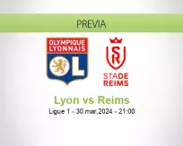 Pronóstico Lyon Reims (30 marzo 2024)