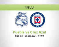 Pronóstico Puebla Cruz Azul (24 septiembre 2021)
