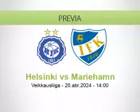 Pronóstico Helsinki Mariehamn (20 abril 2024)