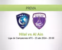 Pronóstico Hilal Al Ain (23 abril 2024)