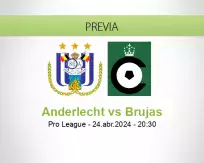 Pronóstico Anderlecht Brujas (24 abril 2024)