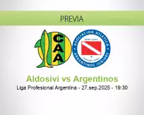Pronóstico Aldosivi Argentinos (27 septiembre 2025)