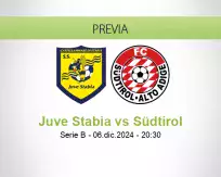 Pronóstico Juve Stabia Südtirol (06 diciembre 2024)