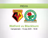 Pronóstico Watford Blackburn (13 septiembre 2025)