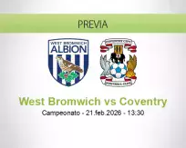 Pronóstico West Bromwich Coventry (21 febrero 2026)