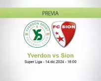 Pronóstico Yverdon Sion (14 diciembre 2024)