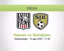 Pronóstico Vaasan Seinäjoen (10 agosto 2025)