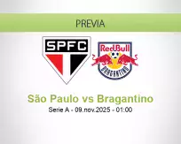 Pronóstico São Paulo Bragantino (08 noviembre 2025)