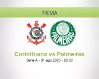 Pronóstico Corinthians Palmeiras (31 agosto 2025)