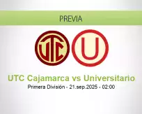 Pronóstico UTC Cajamarca Universitario (20 septiembre 2025)