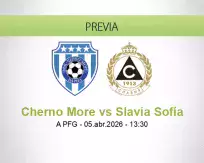 Pronóstico Cherno More Slavia Sofía (05 abril 2026)