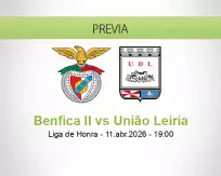 Pronóstico Benfica II União Leiria (11 abril 2026)