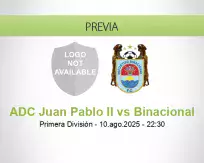 Pronóstico ADC Juan Pablo II Binacional (10 agosto 2025)