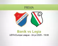 Pronóstico Baník Legia (24 julio 2025)