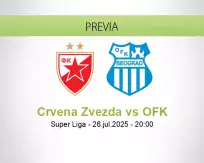 Pronóstico Crvena Zvezda OFK (26 julio 2025)