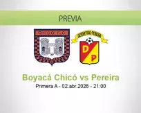 Pronóstico Boyacá Chicó Pereira (02 abril 2026)