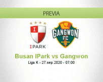 Pronóstico Busan IPark Gangwon (27 septiembre 2020)