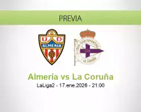 Pronóstico Almería La Coruña (17 enero 2026)