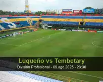 Pronóstico Luqueño Tembetary (09 agosto 2025)