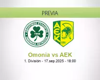 Pronóstico Omonia AEK (17 septiembre 2025)