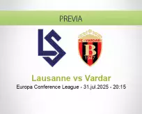 Pronóstico Lausanne Vardar (31 julio 2025)